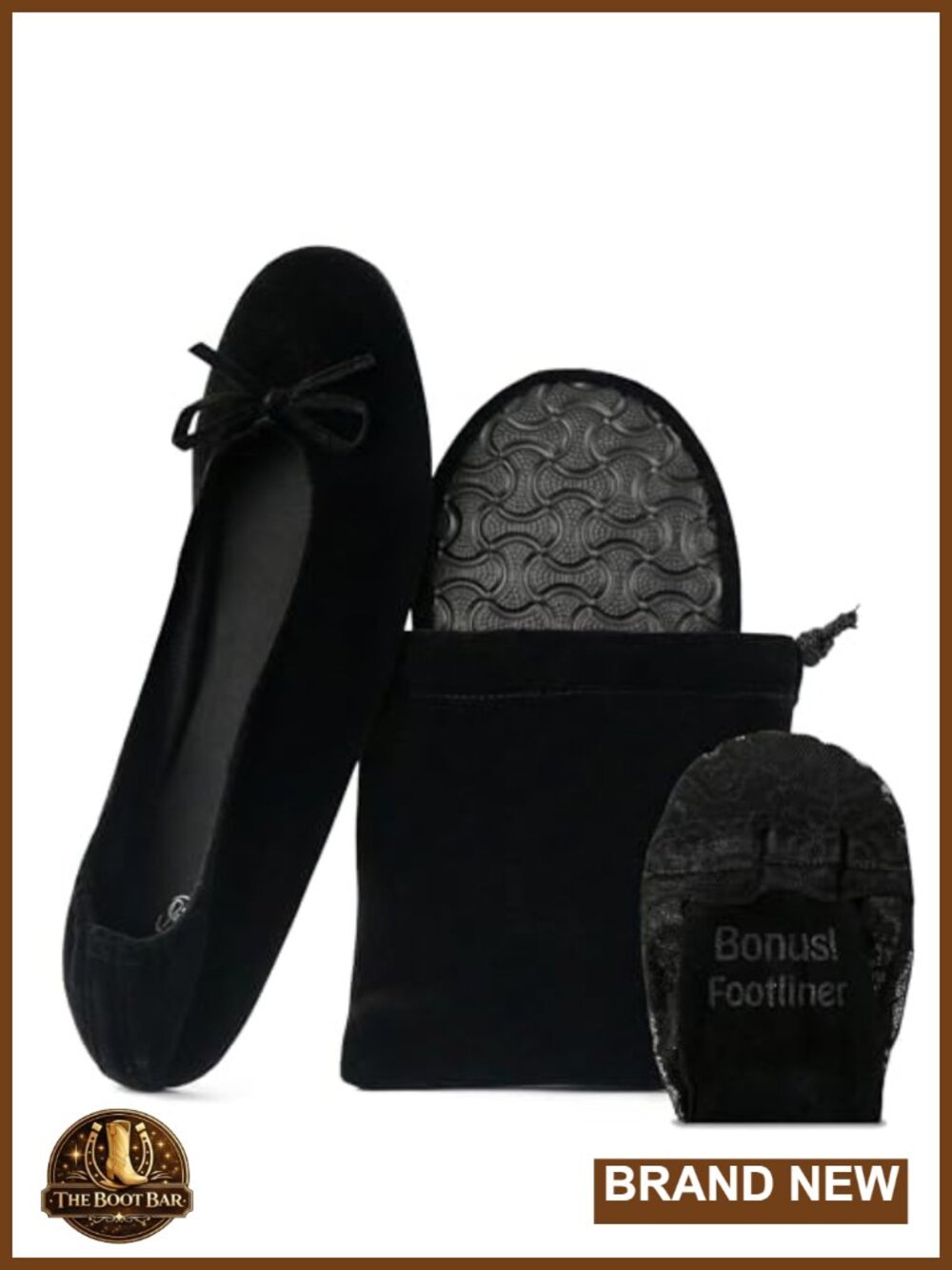Velvet Foldable Ballet Flats Portable Travel Wedding Shoes
